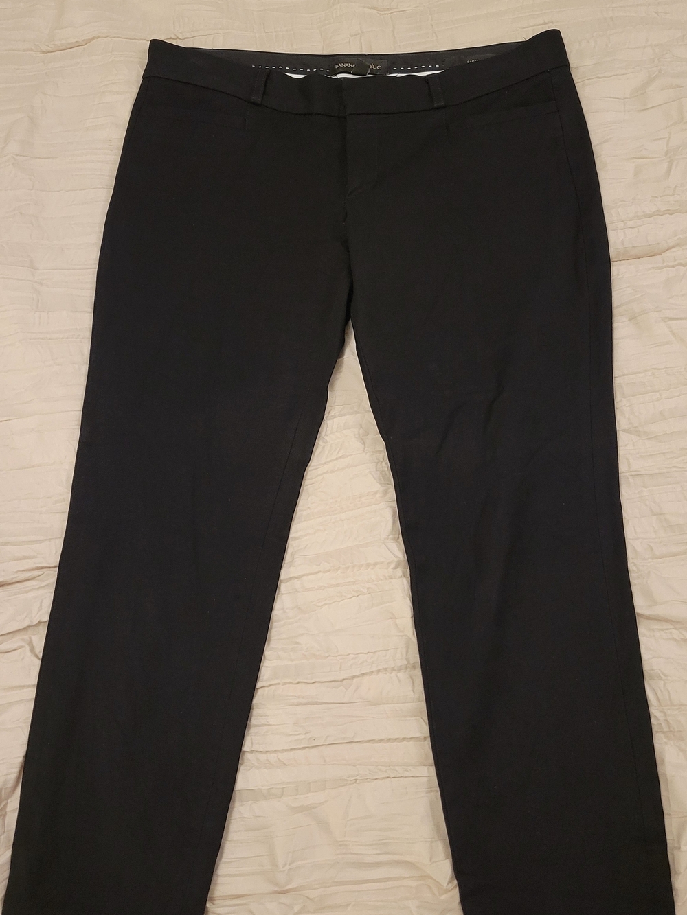 Banana Republic Women's Black Dress Pants Slim Mid Rise Straight 6P Petite
